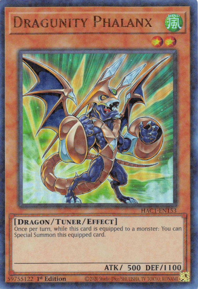 Dragunity Phalanx (Duel Terminal) [HAC1-EN153] Parallel Rare (ONLINE ORDER ONLY)