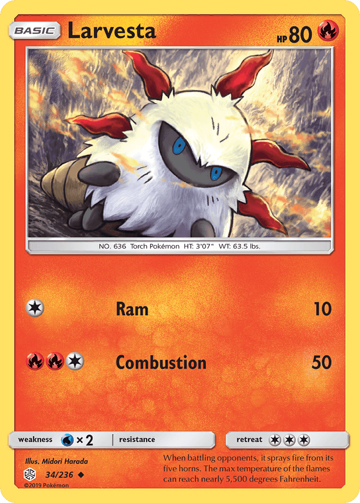 Larvesta (34/236) [Sun & Moon: Cosmic Eclipse] (Online Only)