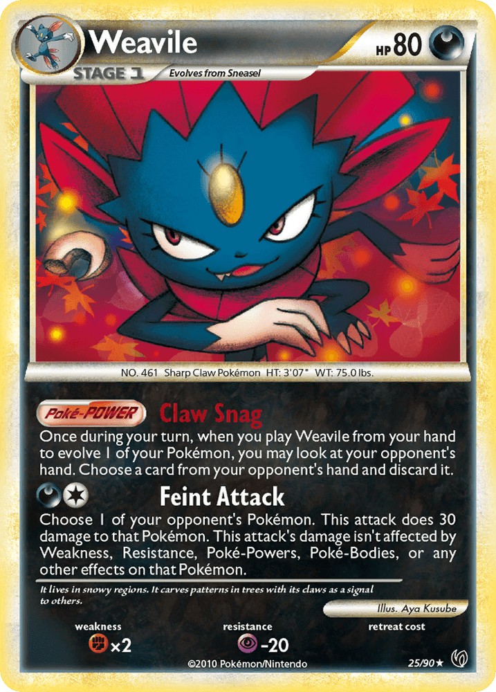Weavile (25/90) [HeartGold & SoulSilver: Undaunted] (Online Only)