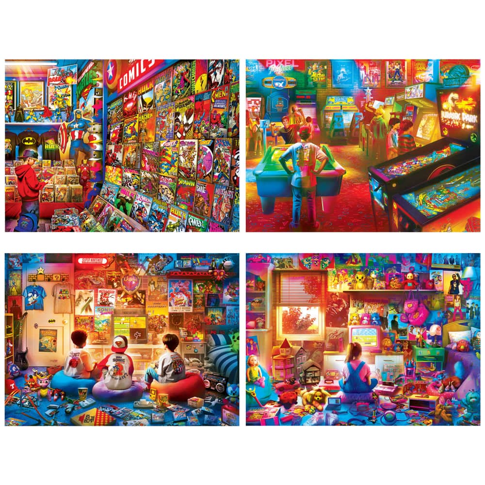 Pop Culture - 500 Piece Jigsaw Puzzles 4 Pack (ONLINE ORDER ONLY)