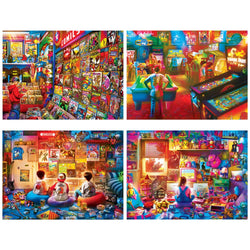 Pop Culture - 500 Piece Jigsaw Puzzles 4 Pack (ONLINE ORDER ONLY)