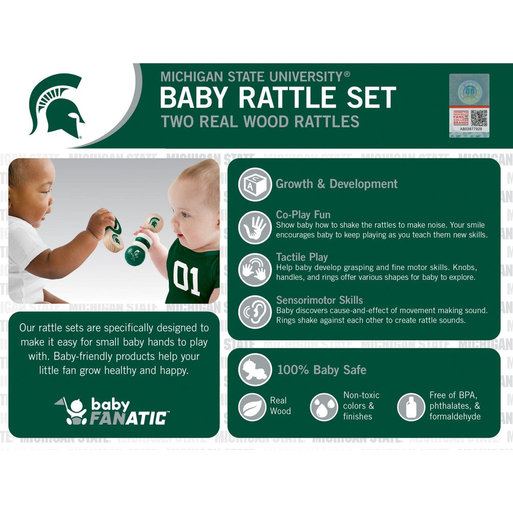 Michigan State Spartans - Baby Rattles 2-Pack (ONLINE ORDER ONLY)