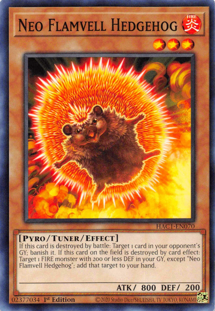 Neo Flamvell Hedgehog [HAC1-EN070] Common (ONLINE ORDER ONLY)