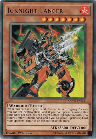 Igknight Lancer [CORE-EN032] Rare (ONLINE ORDER ONLY)