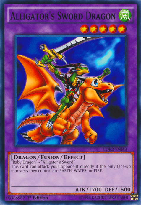 Alligator's Sword Dragon [LDK2-ENJ43] Common (ONLINE ORDER ONLY)