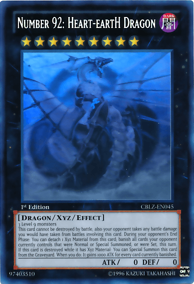 Number 92: Heart-eartH Dragon [CBLZ-EN045] Ghost Rare (ONLINE ORDER ONLY)