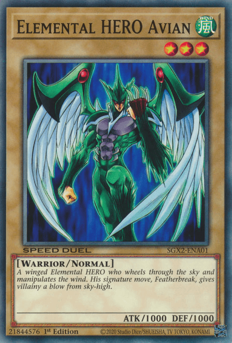 Elemental HERO Avian [SGX2-ENA01] Common (ONLINE ORDER ONLY)