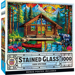 Stained Glass - Cabin Spectrum 1000 Piece Jigsaw Puzzle (ONLINE ORDER ONLY)