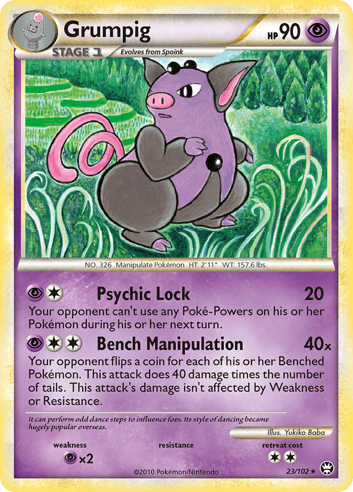 Grumpig (23/102) [HeartGold & SoulSilver: Triumphant] (Online Only)