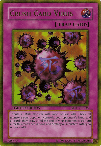 Crush Card Virus [GLD1-EN038] Gold Rare (ONLINE ORDER ONLY)