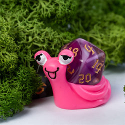Pink Snail d20 Stand: Small Plastic Novelty Item for Dice Lovers Desks (Online Only)