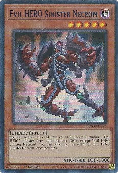 Evil HERO Sinister Necrom (Blue) [LDS3-EN026] Ultra Rare (ONLINE ORDER ONLY)