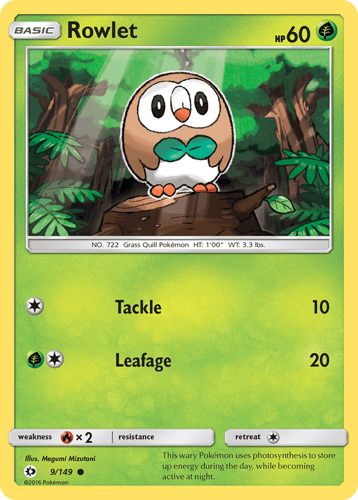 Rowlet (9/149) [Sun & Moon: Base Set] (Online Only)