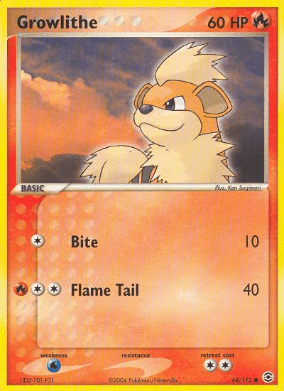 Growlithe (64/112) [EX: FireRed & LeafGreen] (Online Only)
