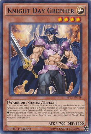 Knight Day Grepher [BP03-EN109] Rare (ONLINE ORDER ONLY)
