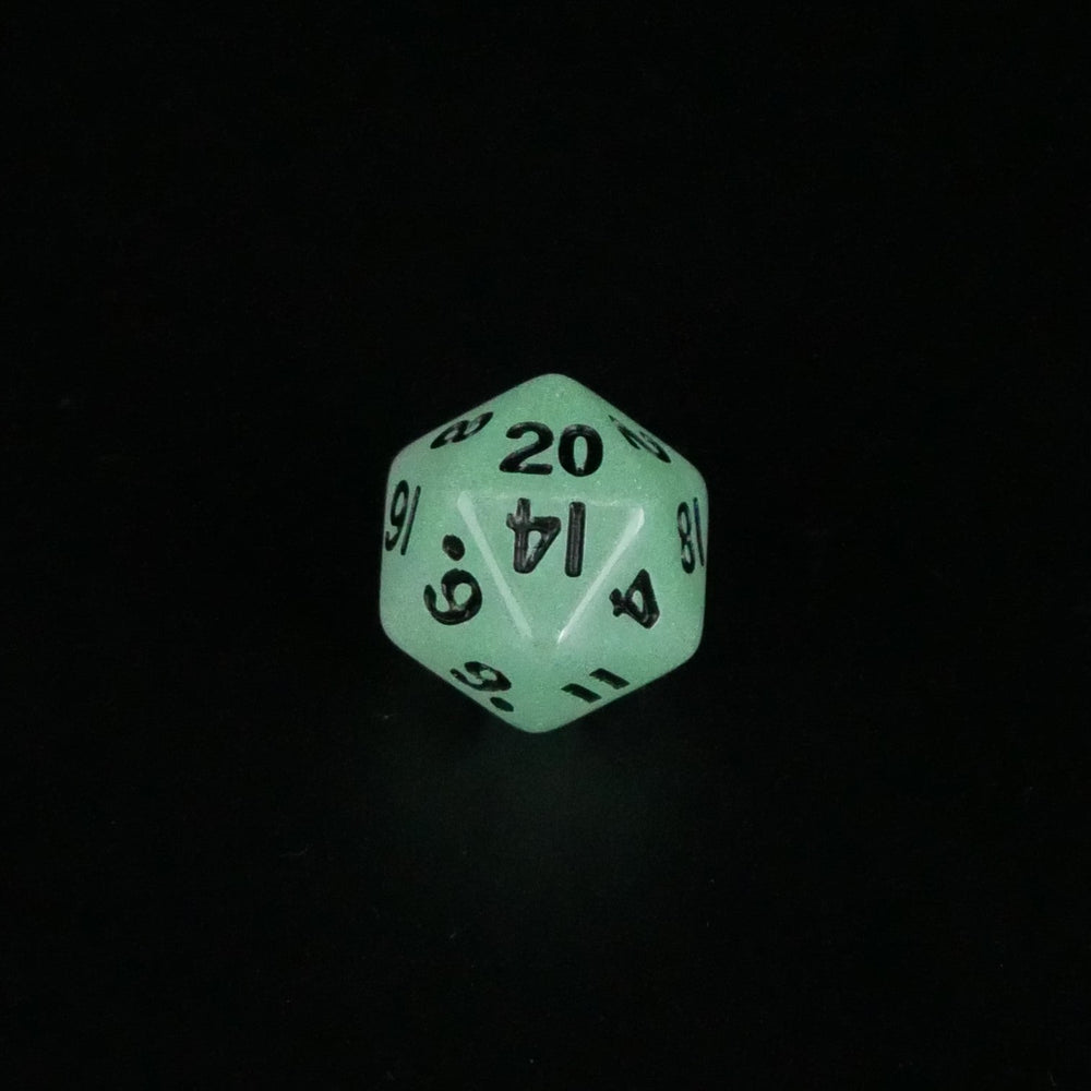 Fey Lights - Glowing - 7 Piece DnD Dice Set | Mini Acrylic RPG Gaming Dice (ONLINE ORDER ONLY)