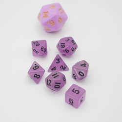 Fey Lights - Glowing - 7 Piece DnD Dice Set | Mini Acrylic RPG Gaming Dice (ONLINE ORDER ONLY)