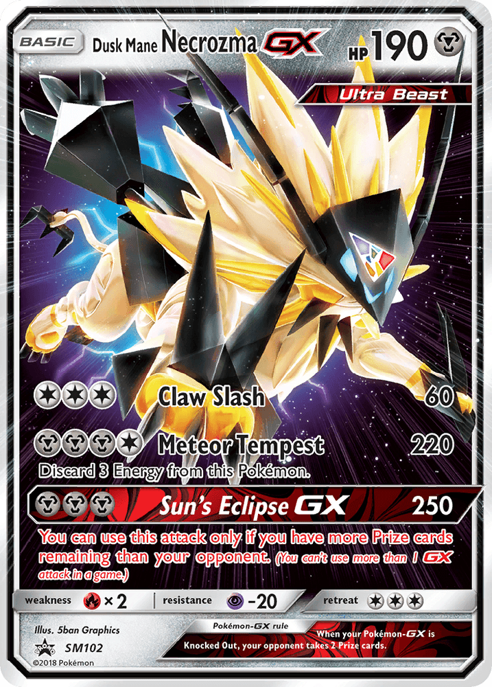 Dusk Mane Necrozma GX (SM102) [Sun & Moon: Black Star Promos] (Online Only)