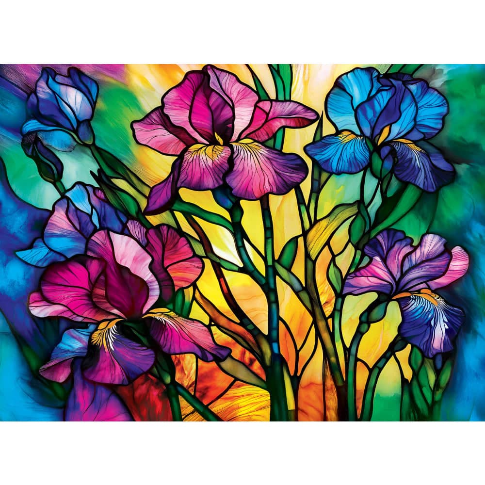 Stained Glass - 500 Piece Jigsaw Puzzles 4-Pack