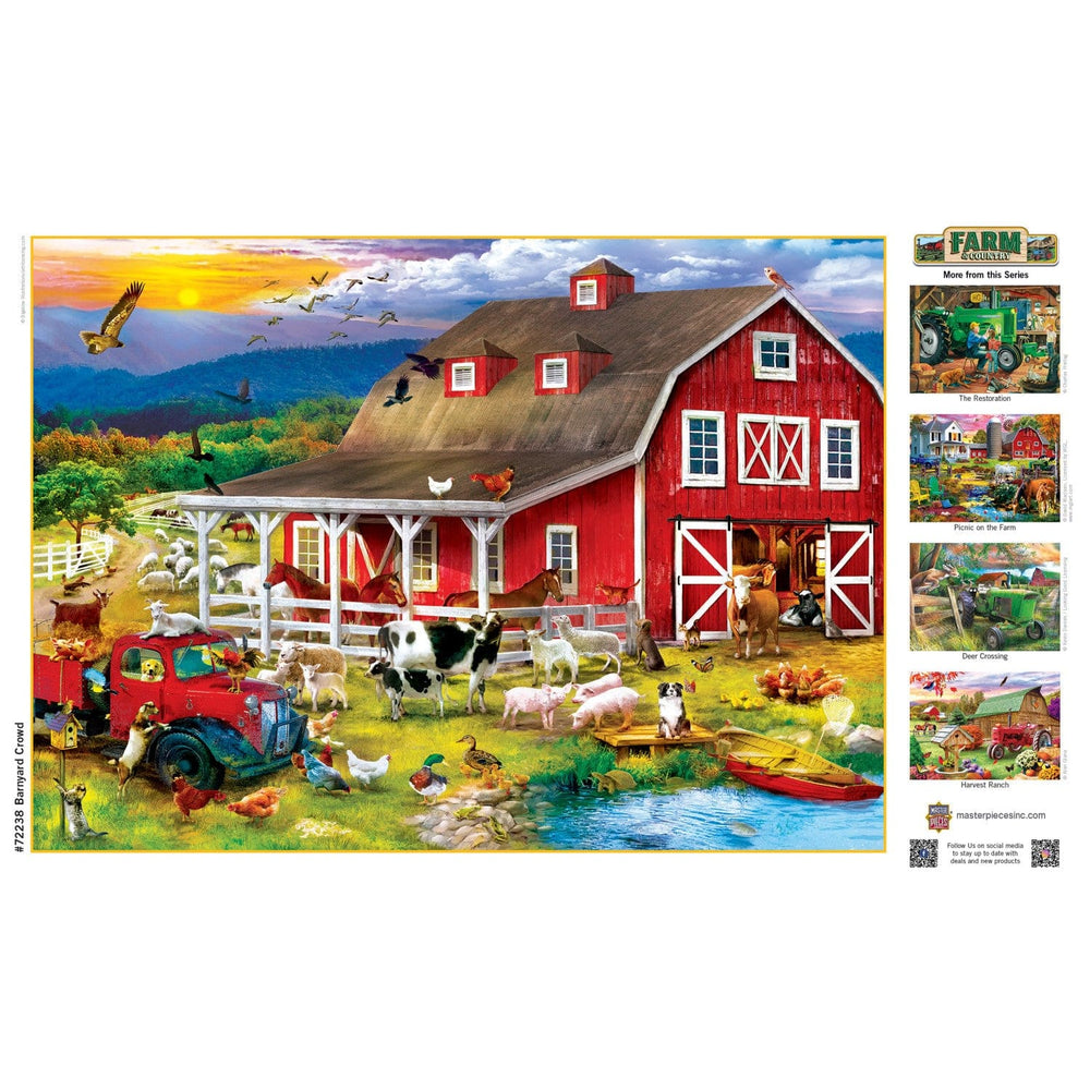 Farm & Country - Barnyard Crowd 1000 Piece Jigsaw Puzzle (ONLINE ORDER ONLY)