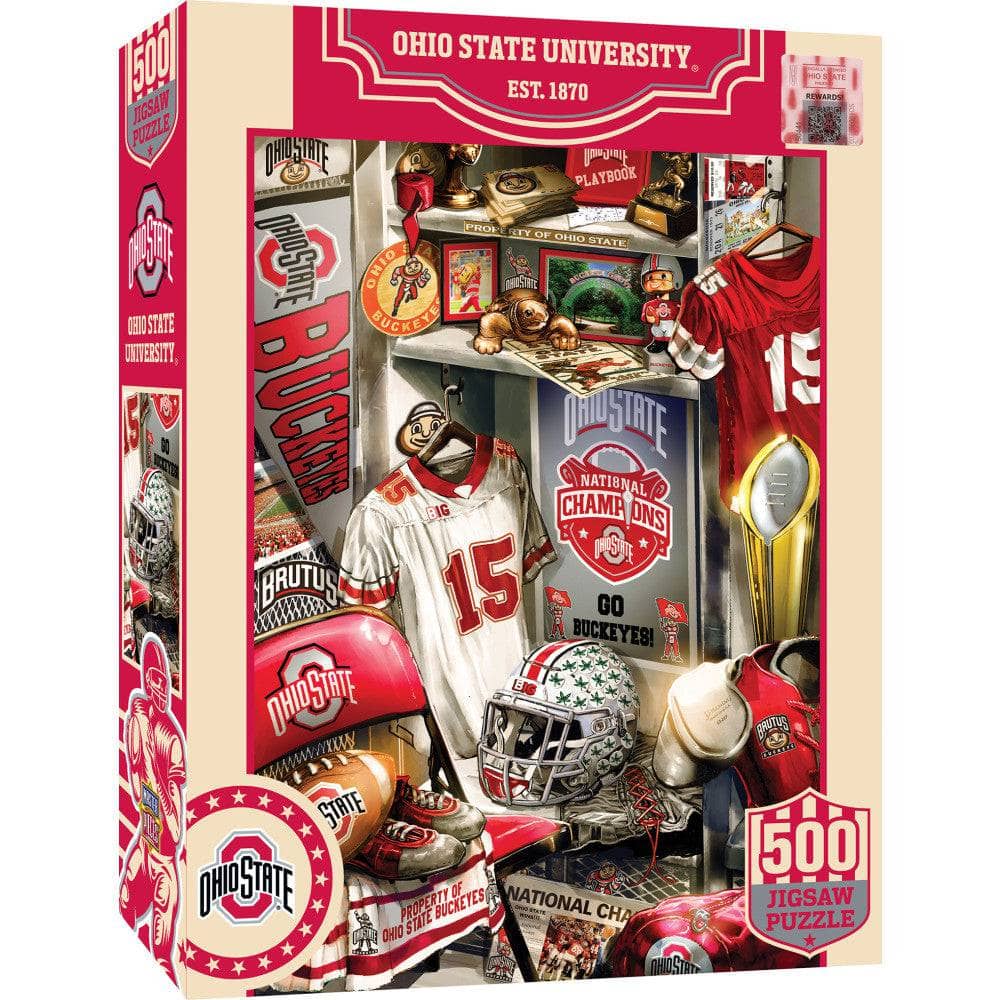 Ohio State Buckeyes - Locker Room 500 Piece Jigsaw Puzzle (ONLINE ORDER ONLY)