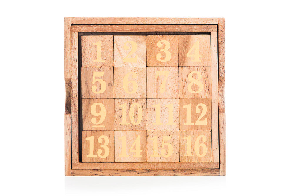 Wooden Magic Square Board - Fifteen Puzzle Game (Online Order Only)