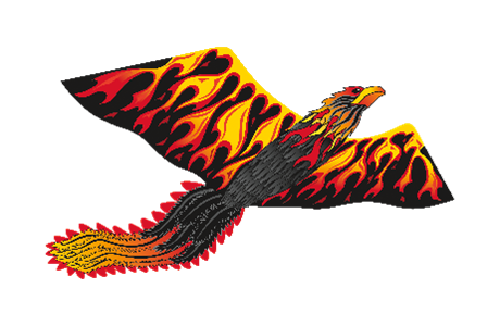 74 inch (6 foot) Wingspan 3-D Nylon Firebird Phoenix Kite (ONLINE ORDER ONLY)