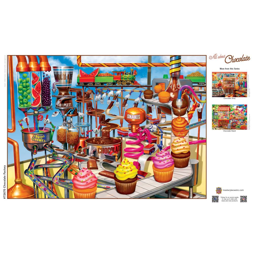 All About Chocolate - Chocolate Factory 1000 Piece Jigsaw Puzzle (ONLINE ORDER ONLY)