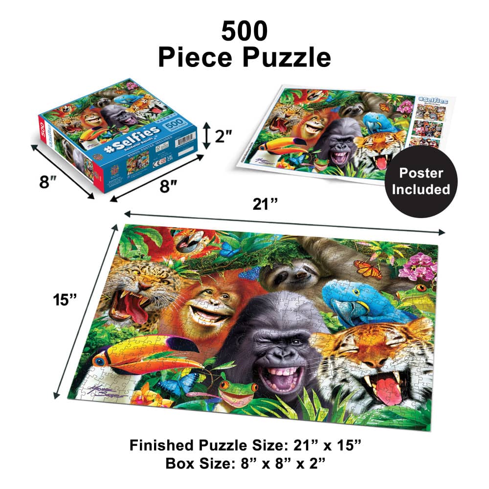 Selfies - Rainforest Rascals 500 Piece Jigsaw Puzzle