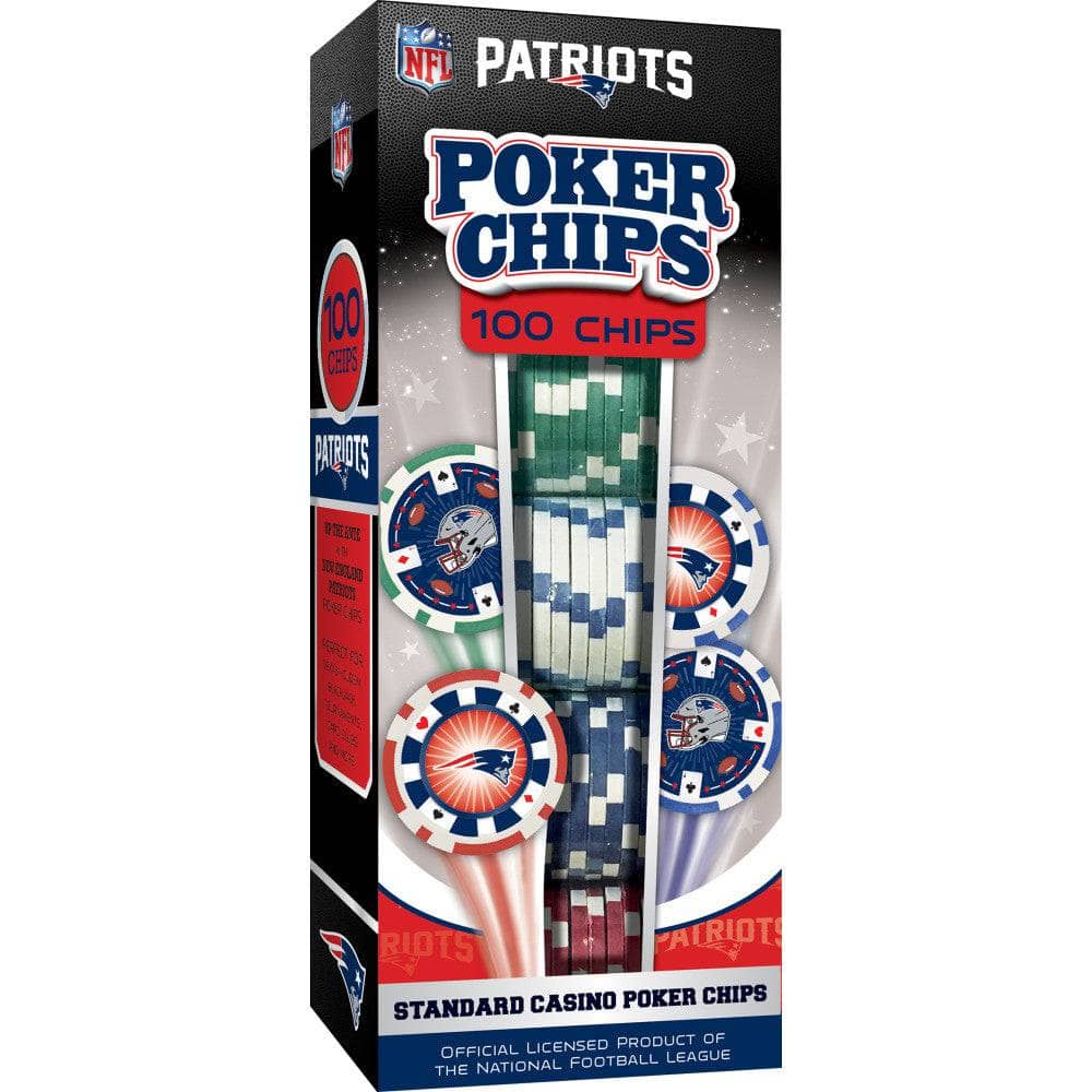 New England Patriots 100 Piece Poker Chips (ONLINE ORDER ONLY)