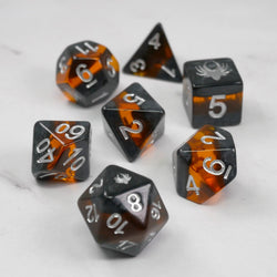 Forgotten Amber - 7 Piece DnD Dice Set | Acrylic RPG Gaming Dice (ONLINE ORDER ONLY)