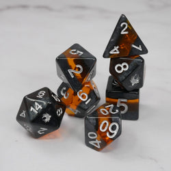 Forgotten Amber - 7 Piece DnD Dice Set | Acrylic RPG Gaming Dice (ONLINE ORDER ONLY)