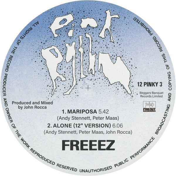 FREEEZ - Mariposa/Alone [Vinyl] (ONLINE ORDER ONLY)