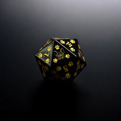 Frenchie Puppy Paws Obsidian 30mm D20 (ONLINE ORDER ONLY)