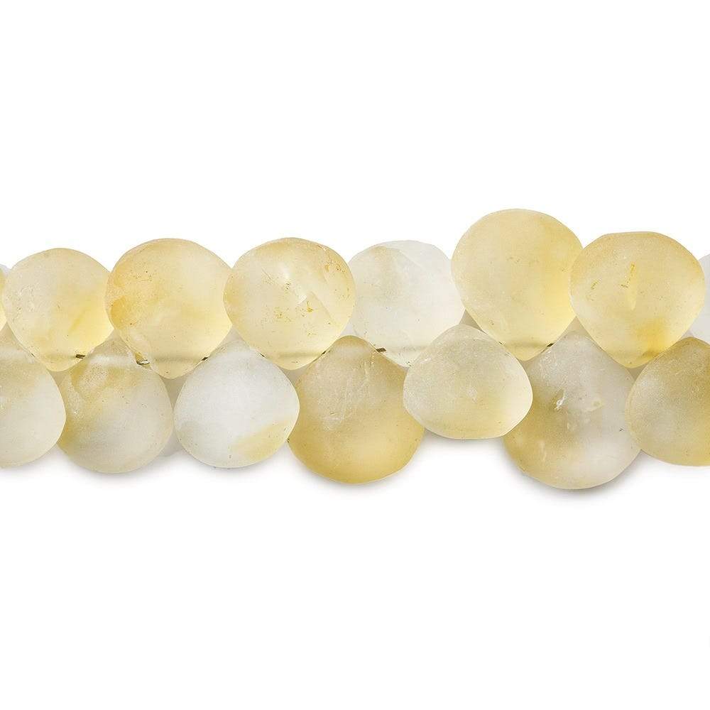 Frosted Citrine Plain Heart (ONLINE ORDER ONLY)