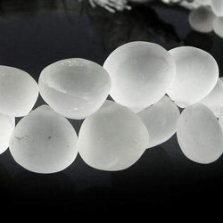 Frosted Crystal Quartz Plain Heart (ONLINE ORDER ONLY)