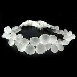 Frosted Crystal Quartz Plain Heart (ONLINE ORDER ONLY)