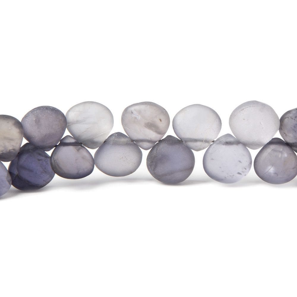 Frosted Iolite Bead Plain Heart (ONLINE ORDER ONLY)