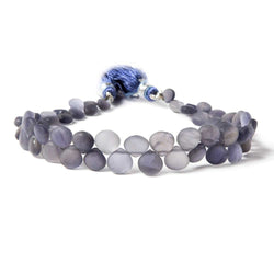 Frosted Iolite Bead Plain Heart (ONLINE ORDER ONLY)