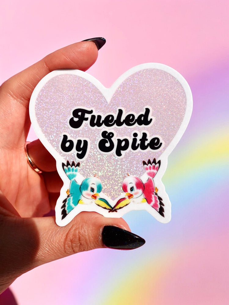 Fueled By Spite Birdie Heart Sticker (Online Order Only)