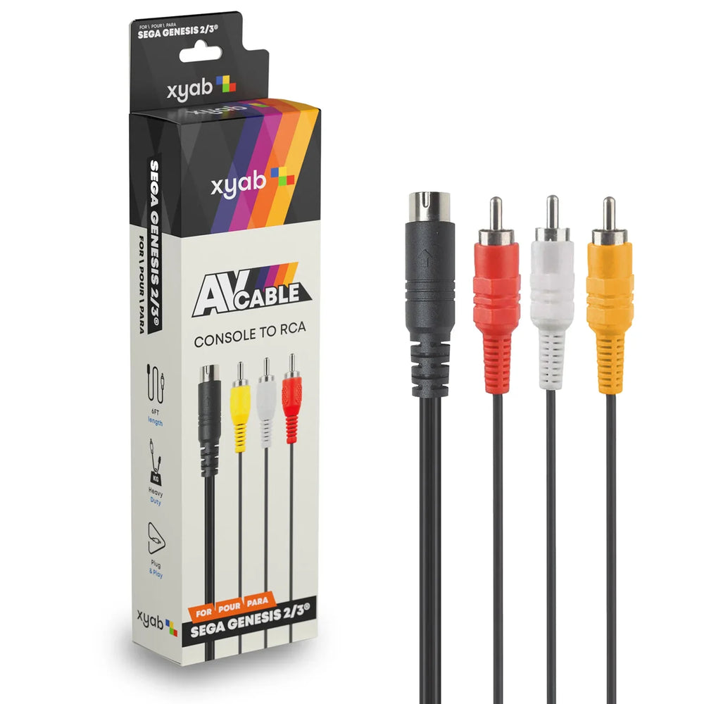 XYAB Genesis 2/3 AV Cable - Sega Genesis (ONLINE ORDER ONLY)