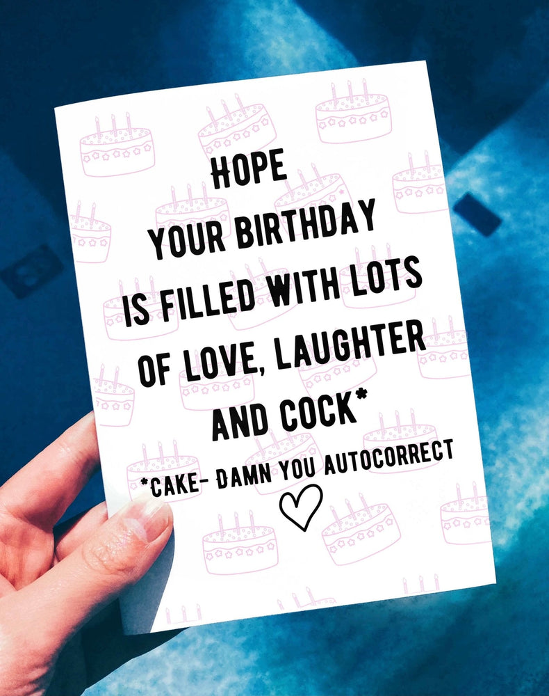 Funny Autocorrect Birthday Card (Online Order Only)