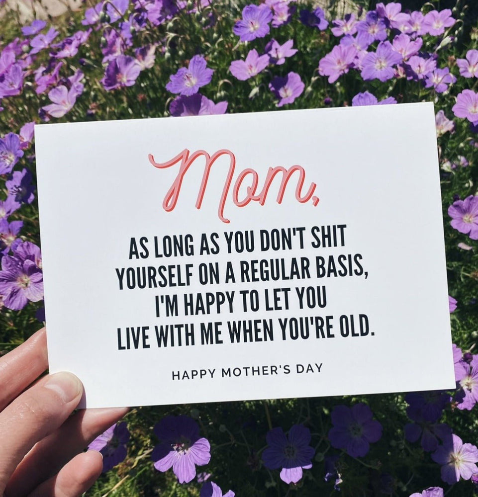Funny Rude Shit Yourself Mother's Day Card (Online Order Only)