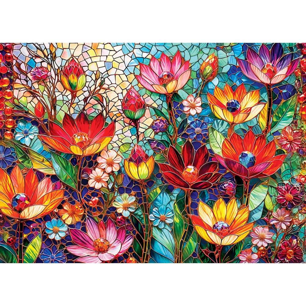 Stained Glass - Mosaic Meadow 1000 Piece Jigsaw Puzzle