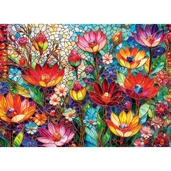 Stained Glass - Mosaic Meadow 1000 Piece Jigsaw Puzzle