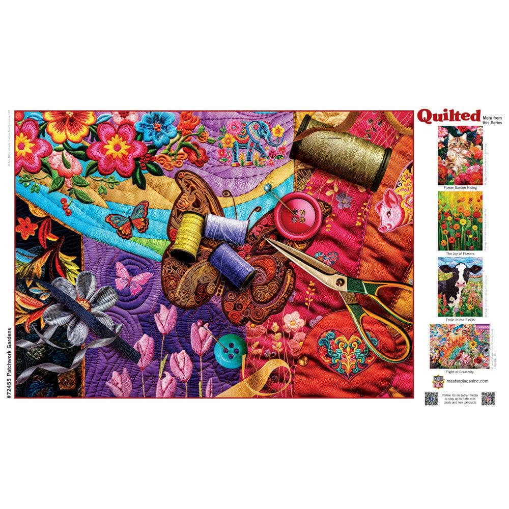 Quilted - Patchwork Gardens 1000 Piece Jigsaw Puzzle (ONLINE ORDER ONLY)