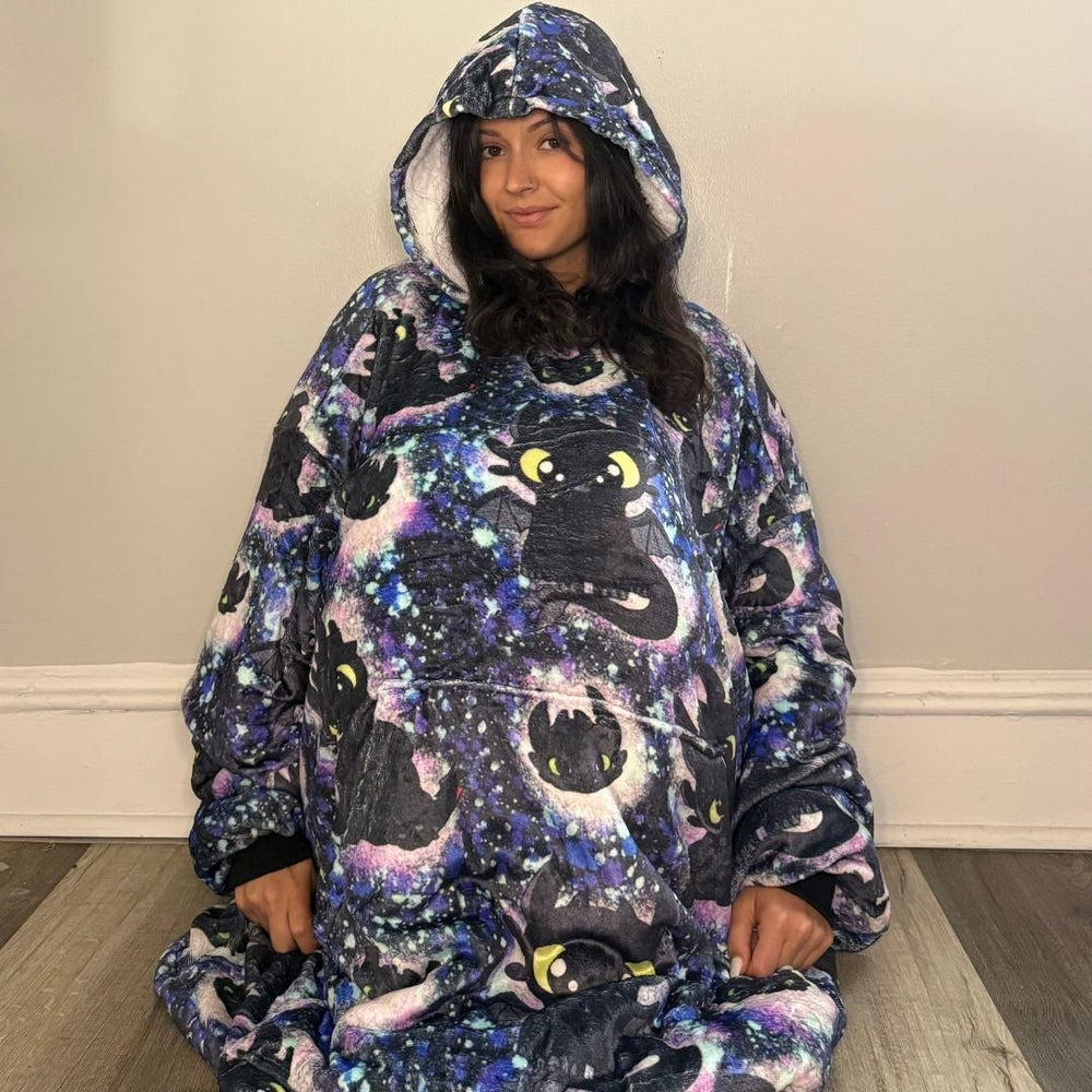 Toothless How to Train Your Dragon Wearable Blanket Hoodie for Kids & Adults (ONLINE ORDER ONLY)