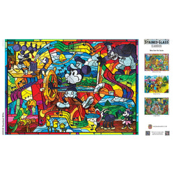 Stained Glass - Steamboat Willie 500 Piece Jigsaw Puzzle