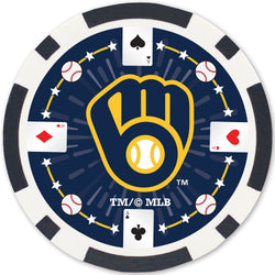 Milwaukee Brewers 100 Piece Poker Chips (ONLINE ORDER ONLY)
