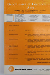 Geochimica et Cosmochimica Acta Journals (ONLINE ORDER ONLY)